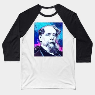 Charles Dickens Snowy Portrait | charlles dickens artwork 5 Baseball T-Shirt